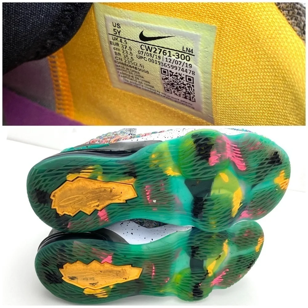Nike LEBRON 17 Promise Knitted Sneakers in Green